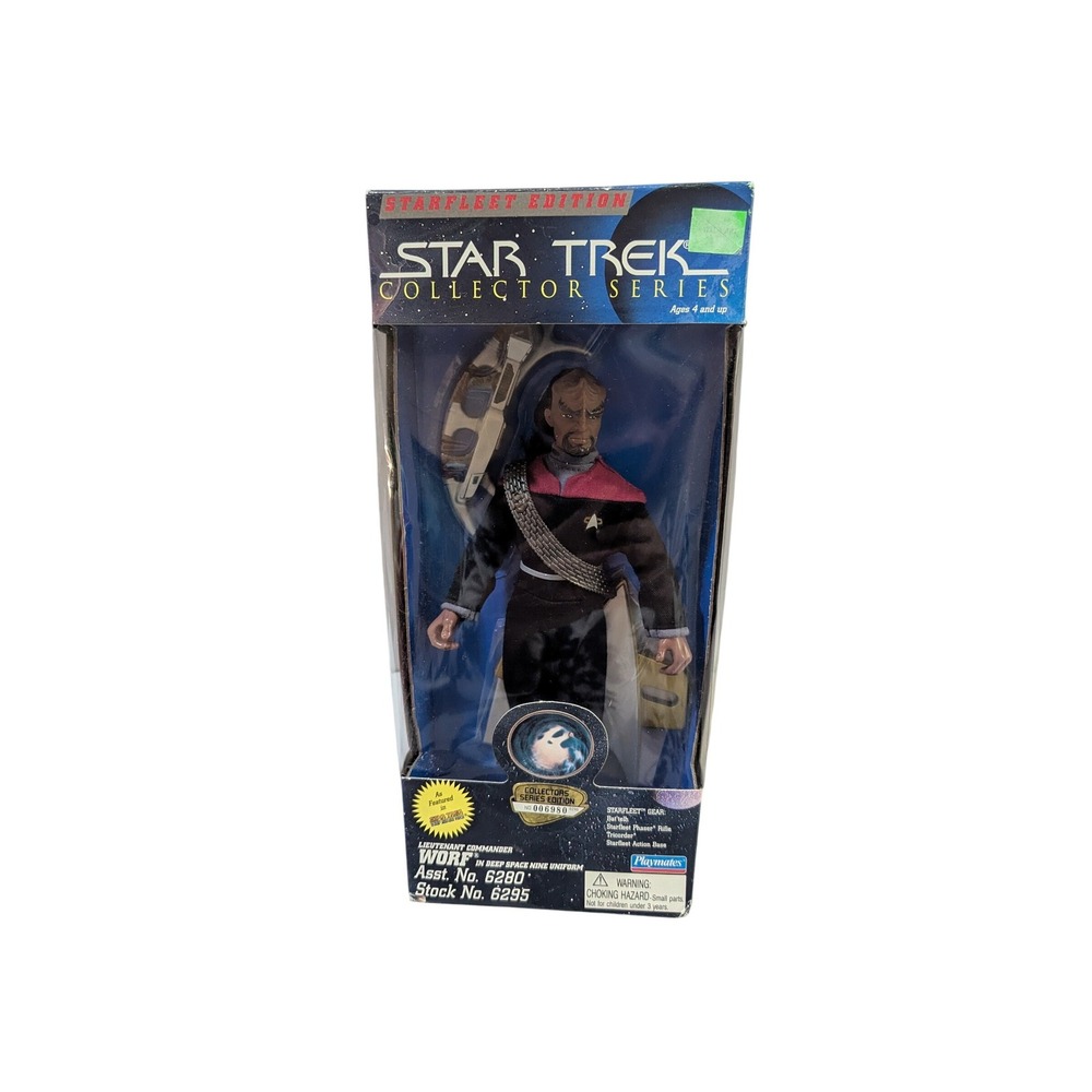 Star Trek Worf Deep Space Nine Uniform Collector Series 9" Figure Playmates 6295